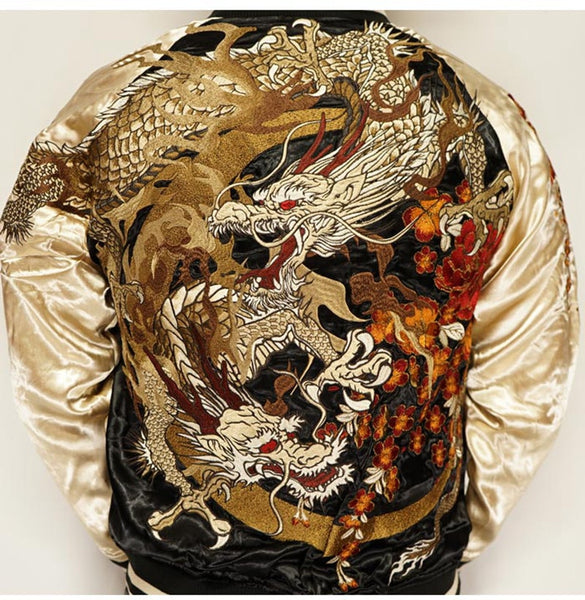 Hyper premium embroidery fire dragon fierce tiger sukajan souvenir jac –  Authentic Lifestyle