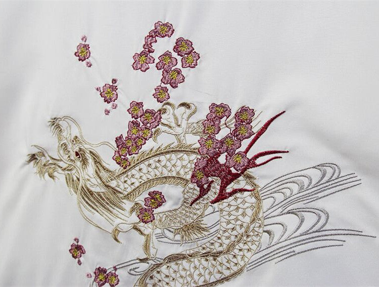 Japanese kimono flower dragon T-shirt