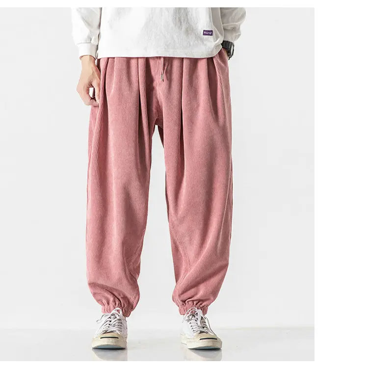 Simple and clean corduroy harem pants