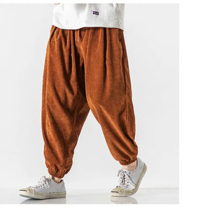 Simple and clean corduroy harem pants