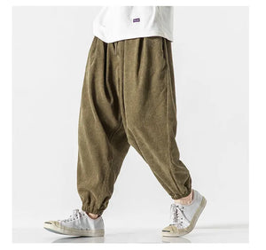 Simple and clean corduroy harem pants