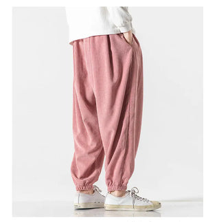 Simple and clean corduroy harem pants