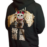 Super premium Japanese lucky cat embroidery hoodie