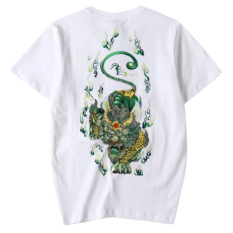 Embroidery green beast T-shirt