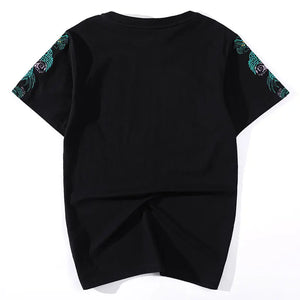 Jade dragon embroidery T-shirt