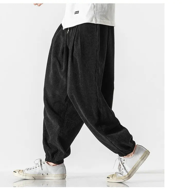 Simple and clean corduroy harem pants