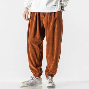 Simple and clean corduroy harem pants