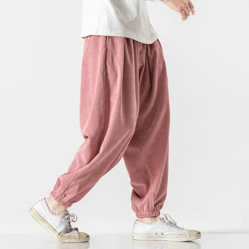 Simple and clean corduroy harem pants