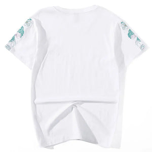 Jade dragon embroidery T-shirt