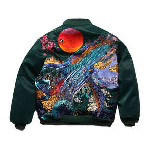 Hyper Premium embroidery sansui thermal down jacket