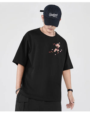 Embroidery sakura T-shirt