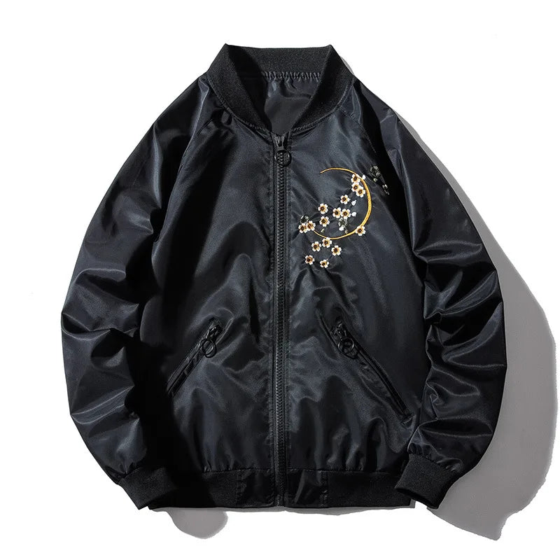 Dragon master embroidery bomber jacket