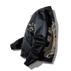 Dragon master embroidery bomber jacket