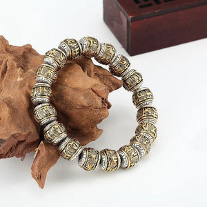 Golden tibetan buddha bracelet