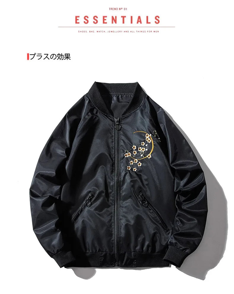 Dragon master embroidery bomber jacket