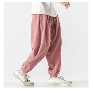 Simple and clean corduroy harem pants