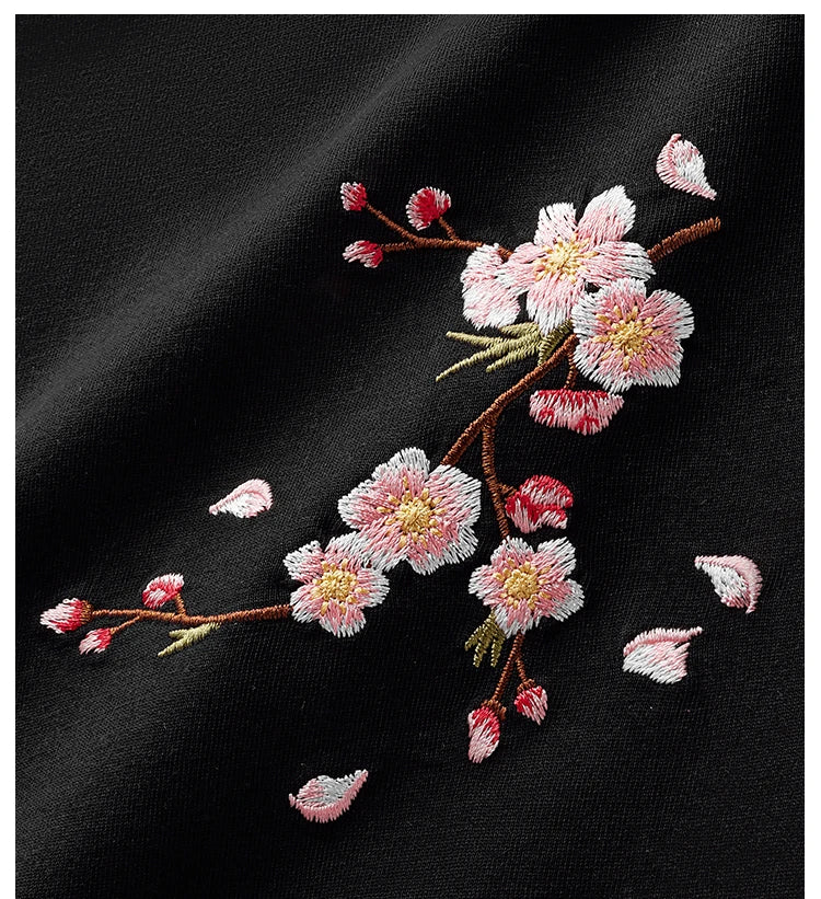 Embroidery sakura T-shirt