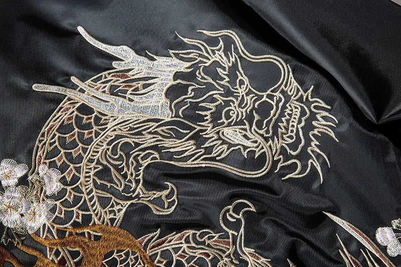 Dragon master embroidery bomber jacket