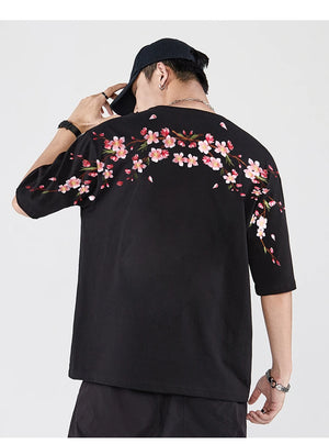 Embroidery sakura T-shirt