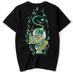 Embroidery green beast T-shirt