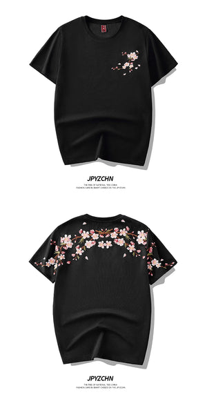 Embroidery sakura T-shirt