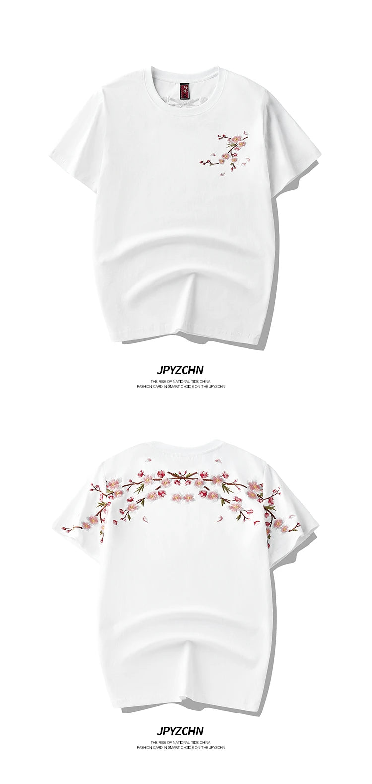 Embroidery sakura T-shirt