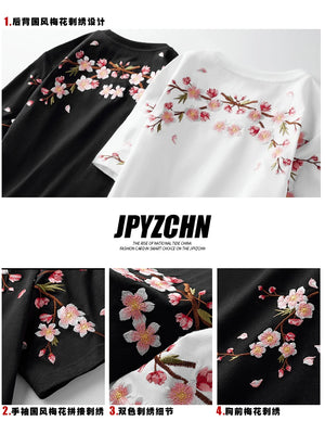 Embroidery sakura T-shirt