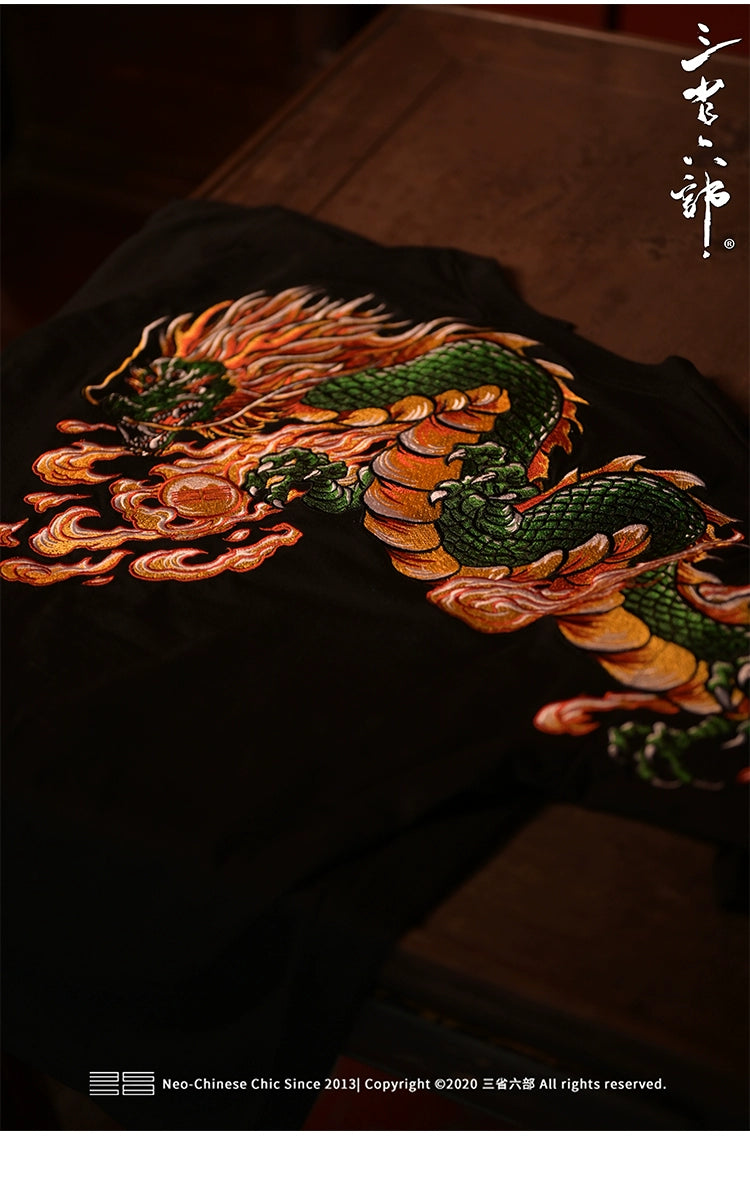 Hyper premium embroidery dragon T-shirt