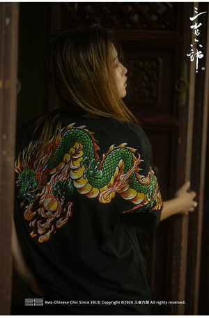 Hyper premium embroidery dragon T-shirt