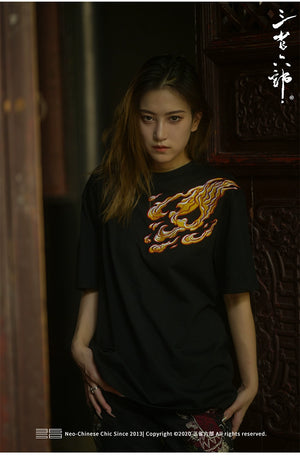 Hyper premium embroidery dragon T-shirt