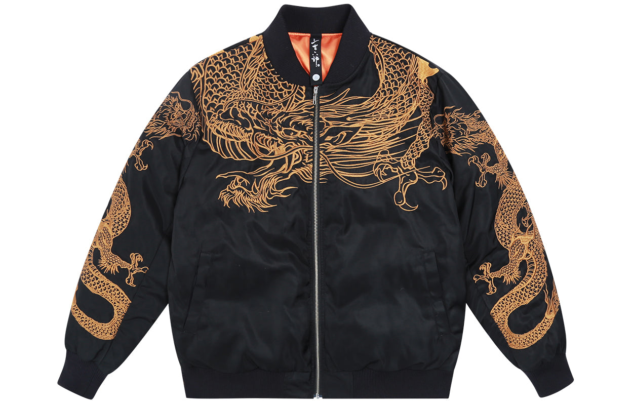 Hyper premium embroidery lucky dragon bomber jacket