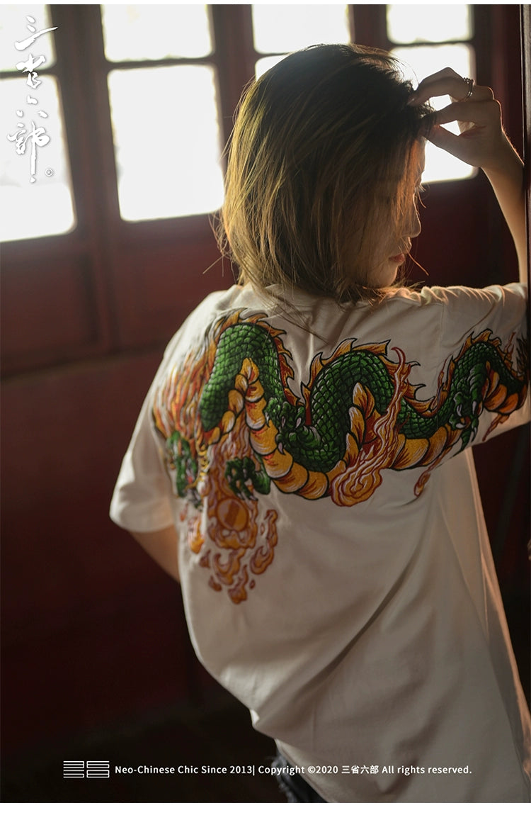 Hyper premium embroidery dragon T-shirt