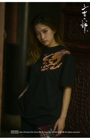 Hyper premium embroidery dragon T-shirt