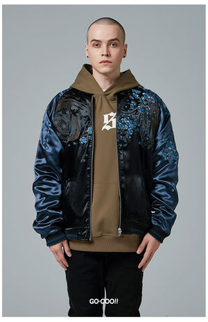 Hyper premium midnight lion sukajan jacket