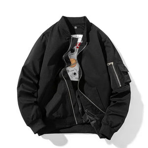 Space man solid bomber jacket