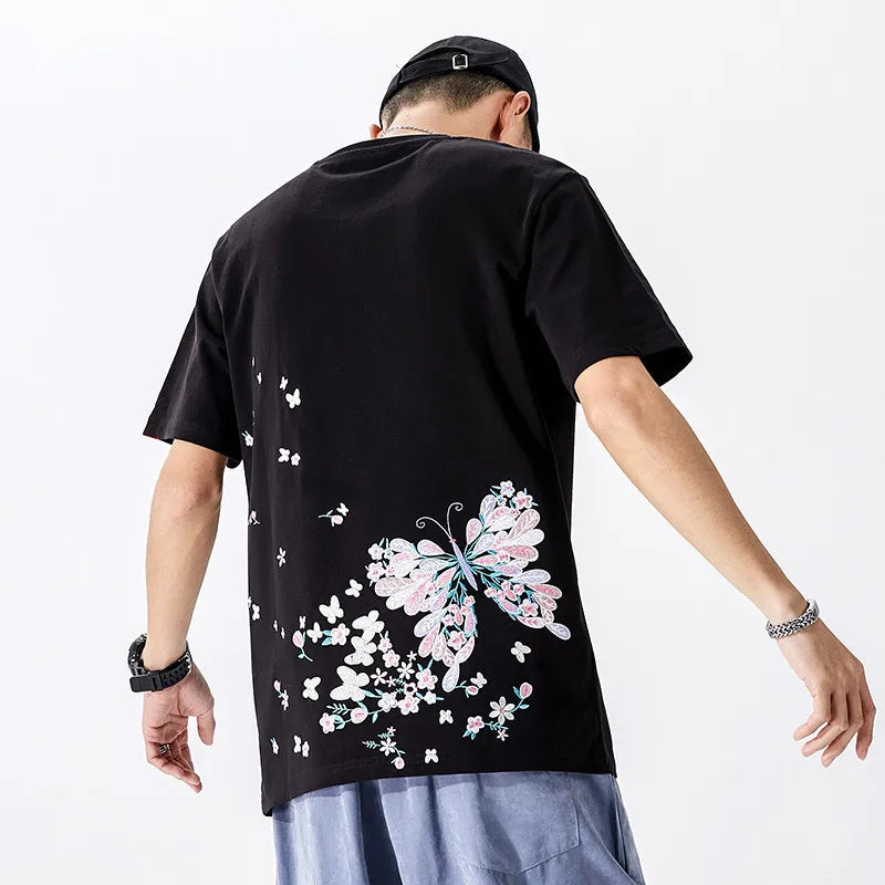 Embroidery butterflies T-shirt