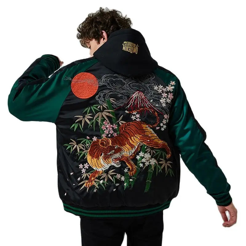 Ultra premium embroidery volcano tiger sukajan jacket