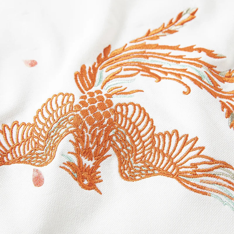 Embroidery sakura phoenix sweatshirt