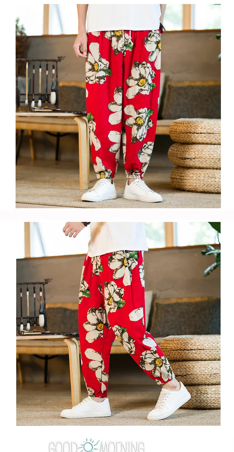 Daisy design harem pants