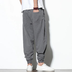 Simple and clean striped design harem pants