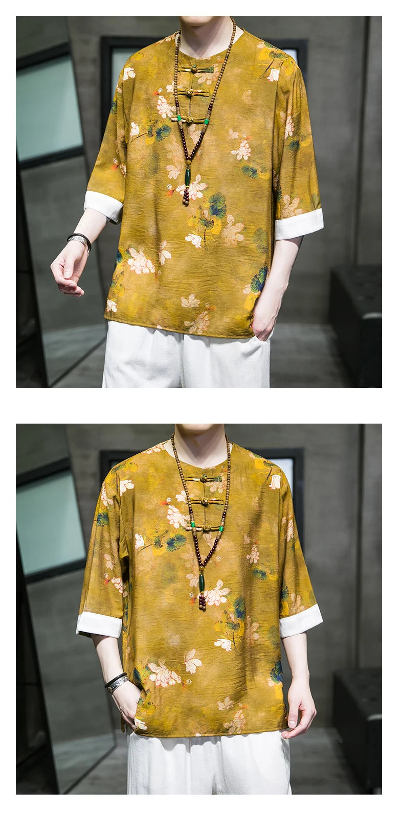 Tai-hua Tang short sleeve shirt