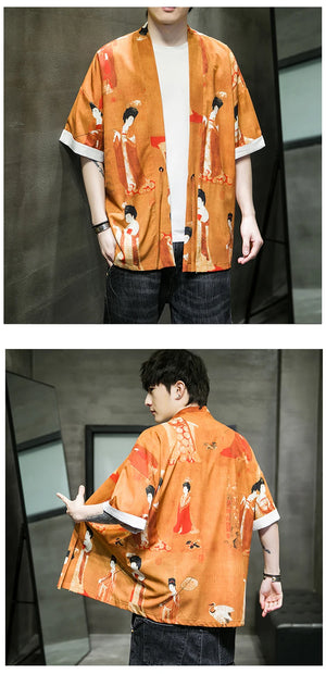 Ancient beauty kimono T-shirt