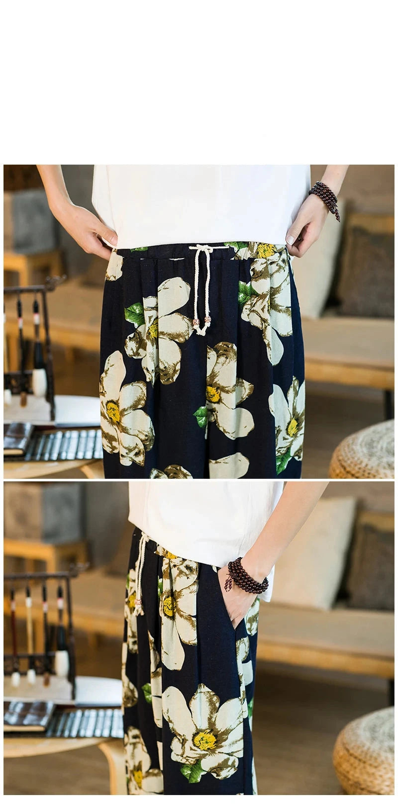 Daisy design harem pants