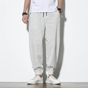 Simple and clean striped design harem pants