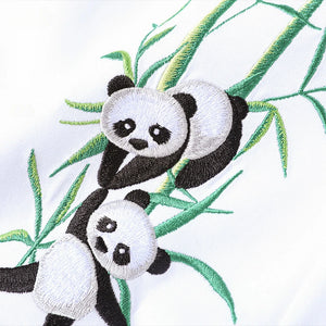 Embroidery panda bamboo T-shirt