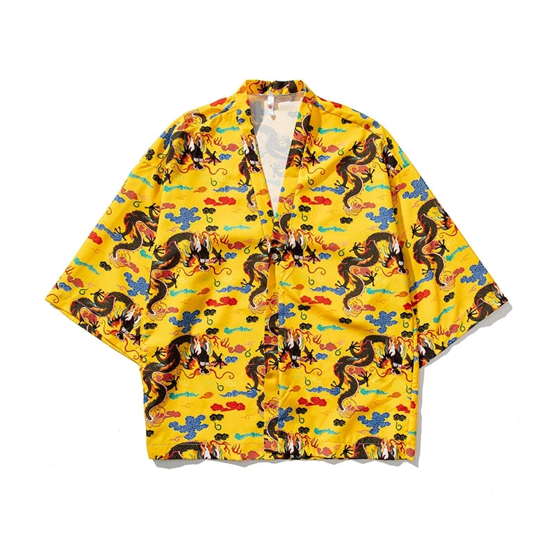 "naru" Japanese style kimono shirt