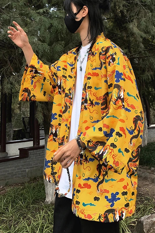 "naru" Japanese style kimono shirt