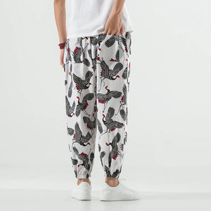 Multi crane harem pants