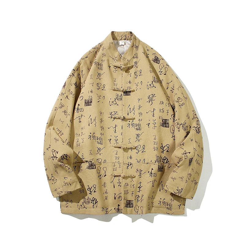 Artistic Chinese calligraphy design Tang dynasty jacket