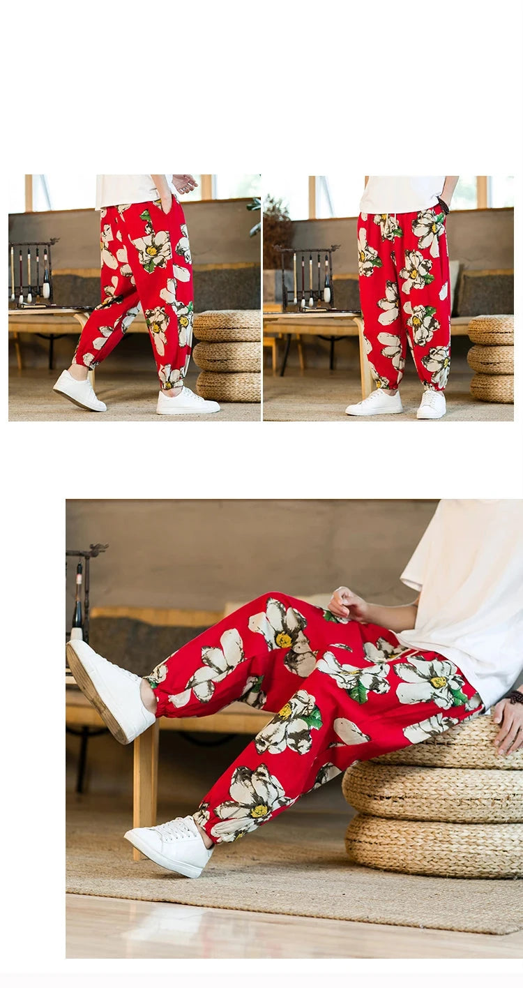 Daisy design harem pants